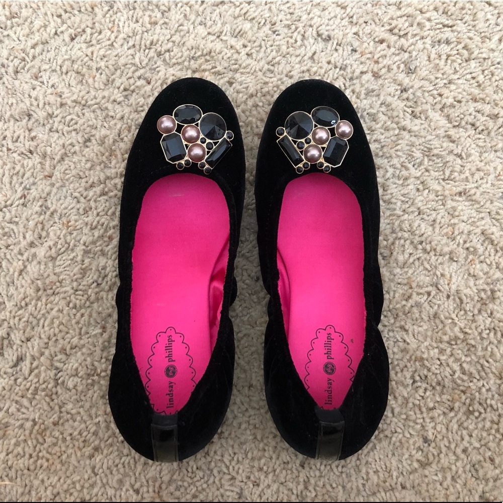 NWOT Black Lindsay Phillips Flats